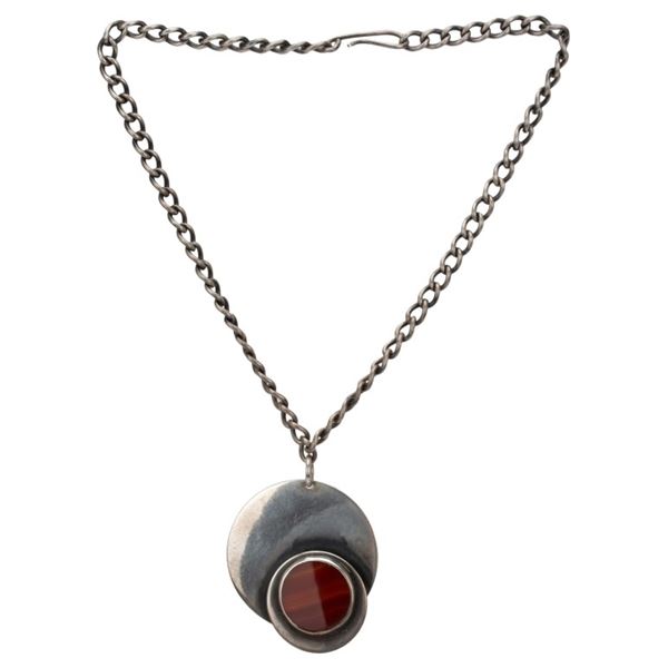 Hurst Kingsbury Sterling MCM Pendant Necklace
