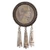 Image 1 : Antique Silver Latvian Republic 1931 Coin Brooch