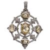 Image 1 : Judith Ripka Silver Canary Crystal Diamond Pendant