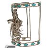 Image 2 : Sterling & Turquoise Sagittarius Centaur Cuff
