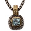 Image 3 : David Yurman 14K 925 Blue Topaz Albion Necklace