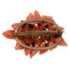 Image 2 : Antique Carved Coral Floral Bouquet Brooch