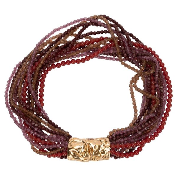 Signed Ciner Multistrand Bead Choker Necklace