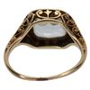 Image 2 : Antique 14K Gold Aquamarine Signet Ring 5 1/2