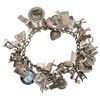 Image 1 : Sterling Silver Charm Bracelet - 37 charms
