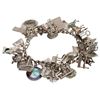 Image 2 : Sterling Silver Charm Bracelet - 37 charms