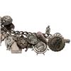 Image 8 : Sterling Silver Charm Bracelet - 37 charms