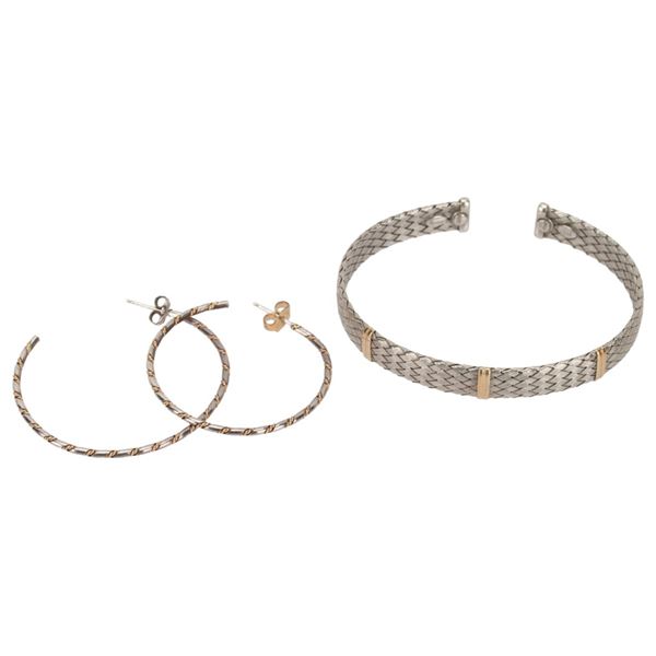 Italian Dyadema Sterling 14K Gold Two-Tone Jewelry
