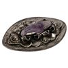 Image 3 : MCM Signed Silver Amethyst Brooch Mexico