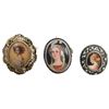 Image 3 : Miniature Hand Painted Portrait Brooch Lot
