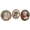 Image 4 : Miniature Hand Painted Portrait Brooch Lot