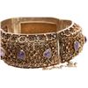 Image 3 : .Middle Eastern Gilt Silver Amethyst Bracelet