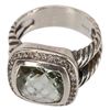 Image 3 : David Yurman Prasiolite & Diamond Sterling Ring