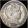 Image 1 : 1911-S Silver Barber Half Dollar NICELY  CIRCULATED