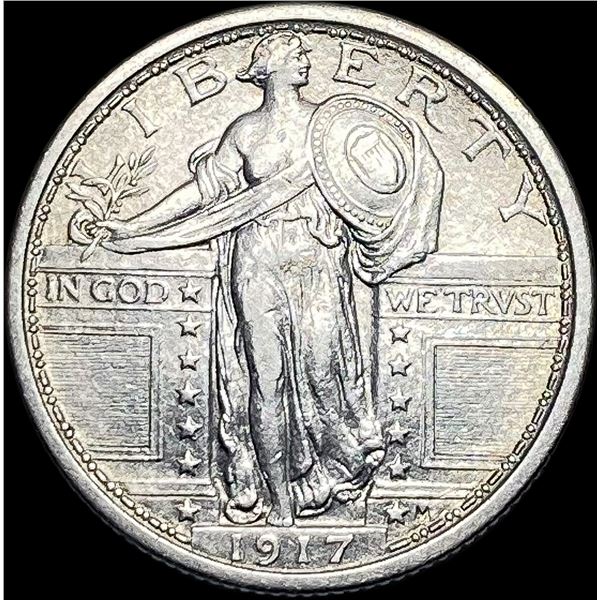 1917 Type 1 Standing Liberty Quarter CHOICE  AU