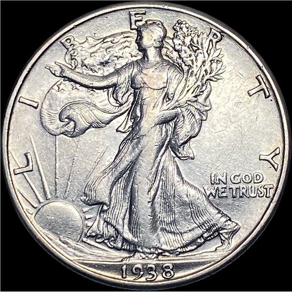 1938-D Walking Liberty Half Dollar NEARLY  UNCIRCULATED
