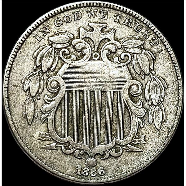 1866 Shield Nickel NEARLY UNCIRCULATED