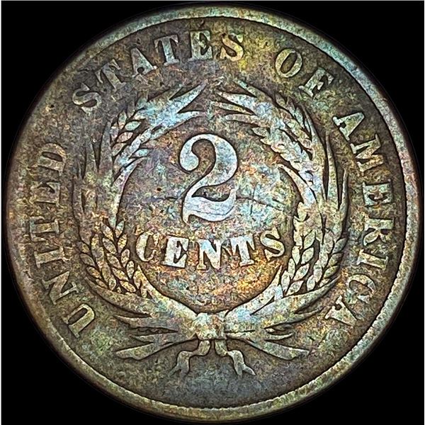 1864 Small Motto Two Cent Piece CIRC