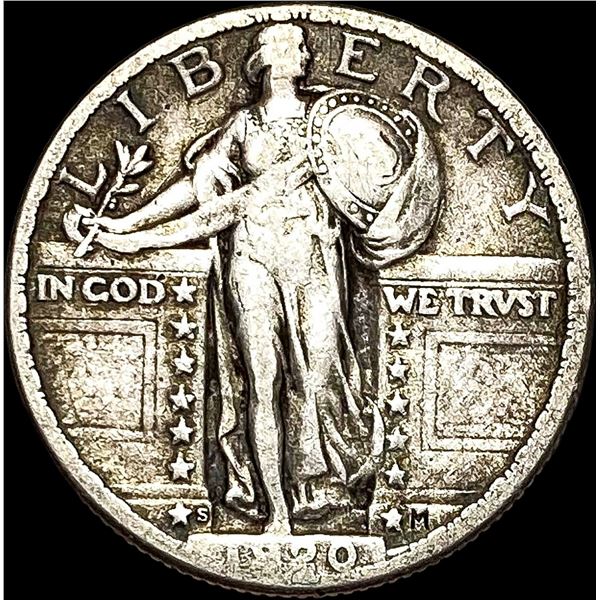 1920-S Standing Liberty Quarter NEARLY  UNCIRCULATED
