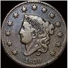Image 1 : 1830 Coronet Head Large Cent NEARLY  UNCIRCULATED