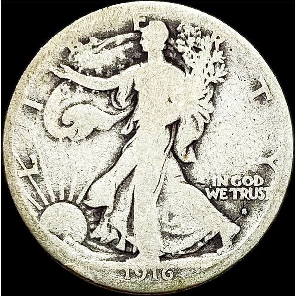1916-S Walking Liberty Half Dollar NICELY  CIRCULATED