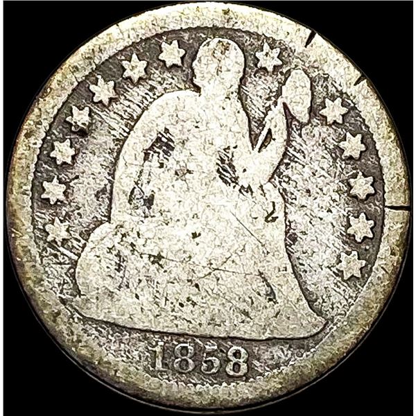 1858-S Seated Liberty Dime NICELY CIRCULATED