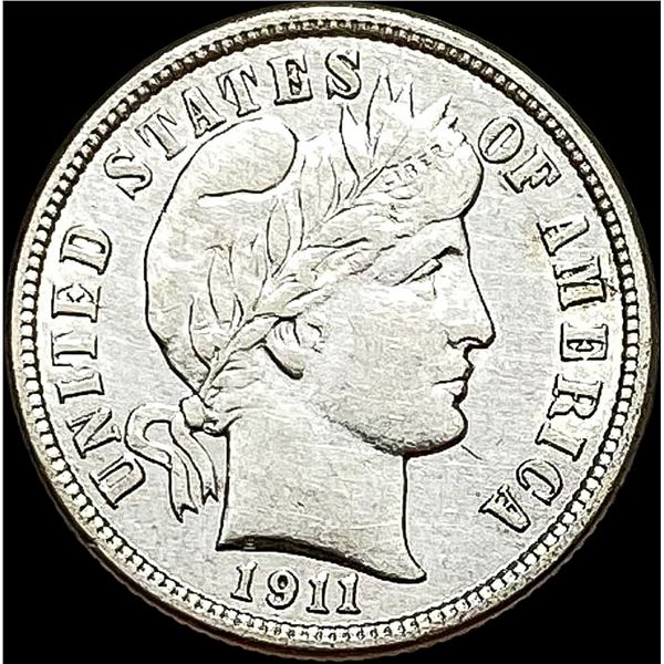 1911 Silver Barber Dime CLOSELY UNCIRCULATED