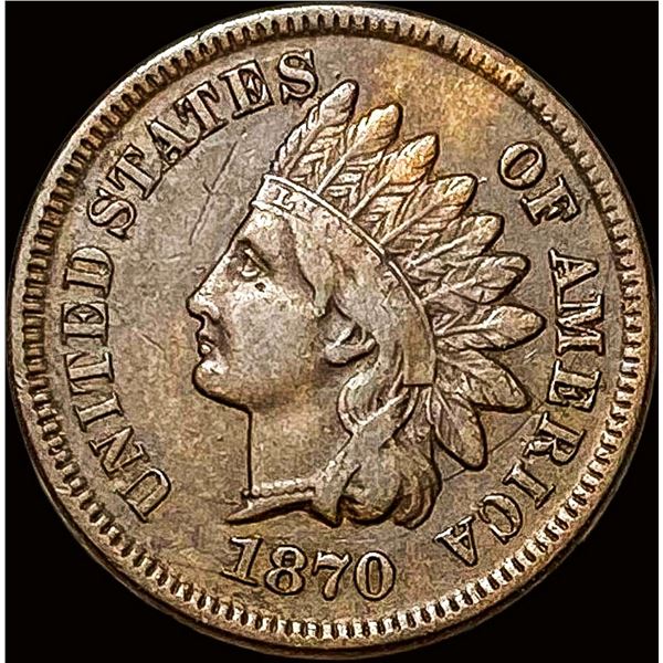 1870 Indian Head Cent NEARLY UNCIRCULATED