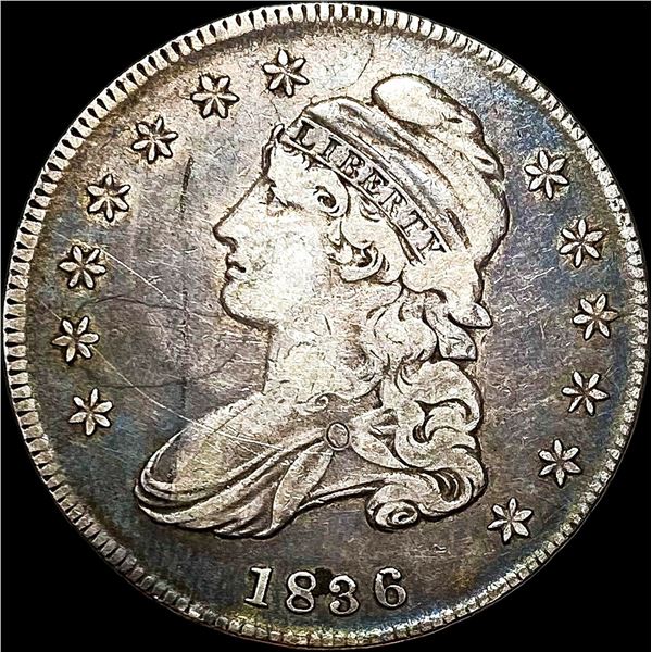 1836 Capped Bust Half Dollar ABOUT  UNCIRCULATED
