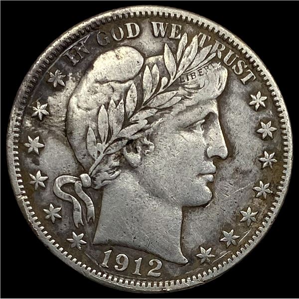 1912-S Silver Barber Half Dollar NEARLY  UNCIRCULATED