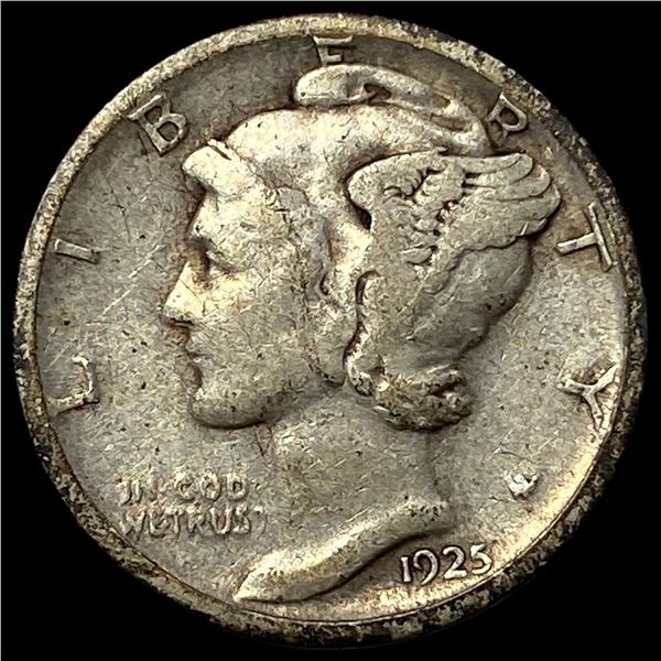 1925-S Silver Mercury Dime LIGHTLY CIRCULATED