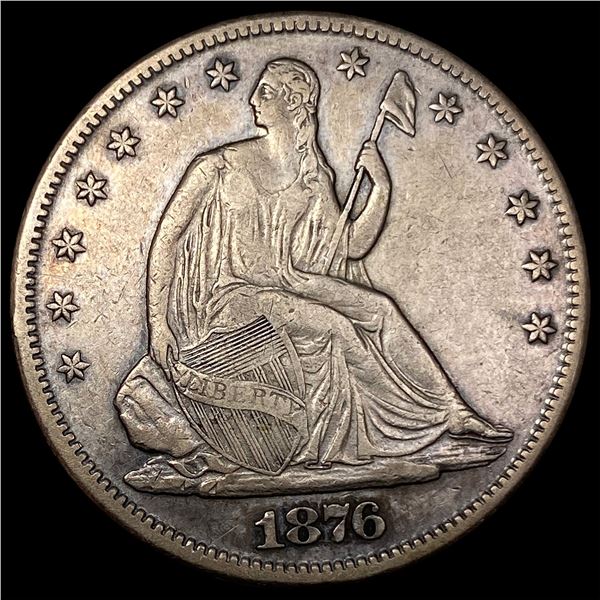 1876-CC Silver Half Dollar NEARLY UNCIRCULATED