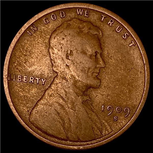1909-S Lincoln Wheat Cent NICELY CIRCULATED