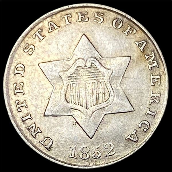 1852 Silver Three-Cent Piece CLOSELY UNCIRCULATED