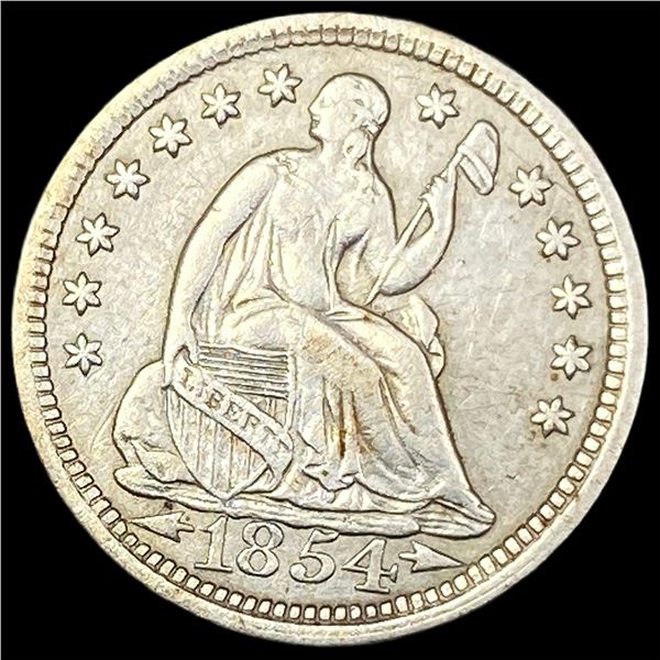 1854 Arrows Seated Liberty Half Dime NEARLY UNCIRCULATED