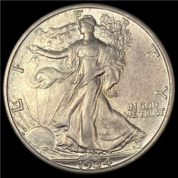 1934-S Silver Walking Liberty Half Dollar CHOICE AU