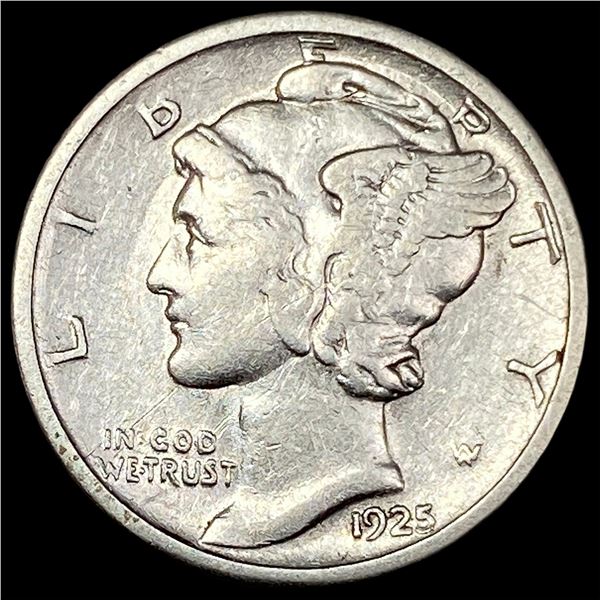 1925-S Silver Mercury Dime NEARLY UNCIRCULATED