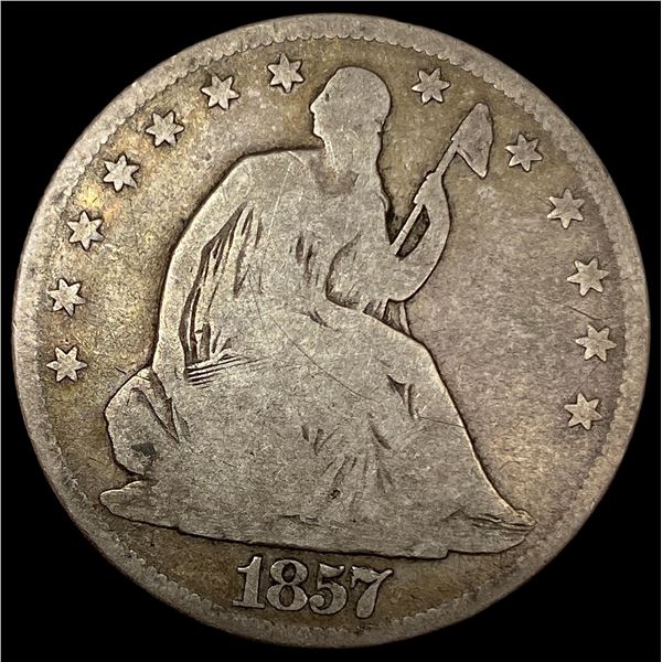 1857-O Silver Half Dollar NICELY CIRCULATED