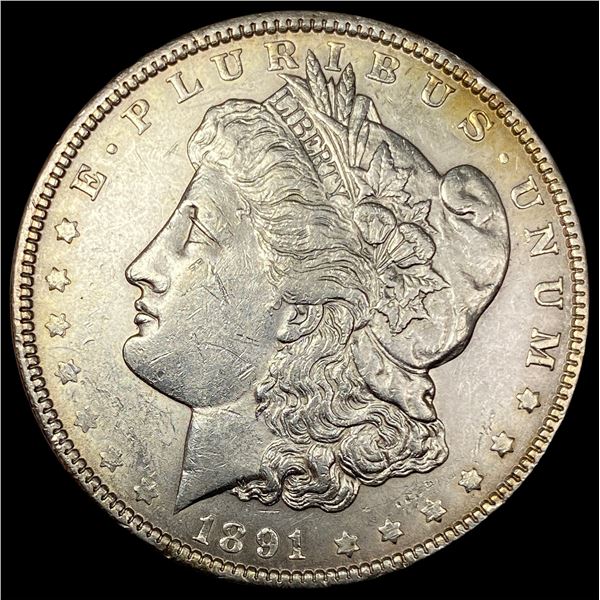 1891 Silver Morgan Dollar CLOSELY UNCIRCULATED