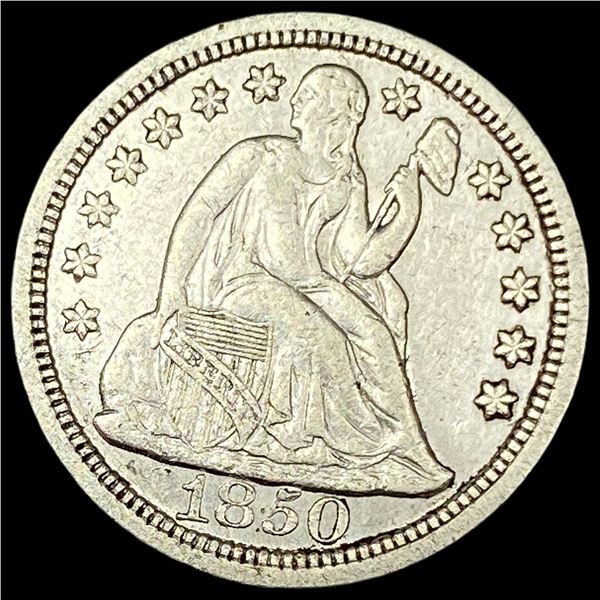 1850 Seated Liberty Dime NEARLY UNCIRCULATED