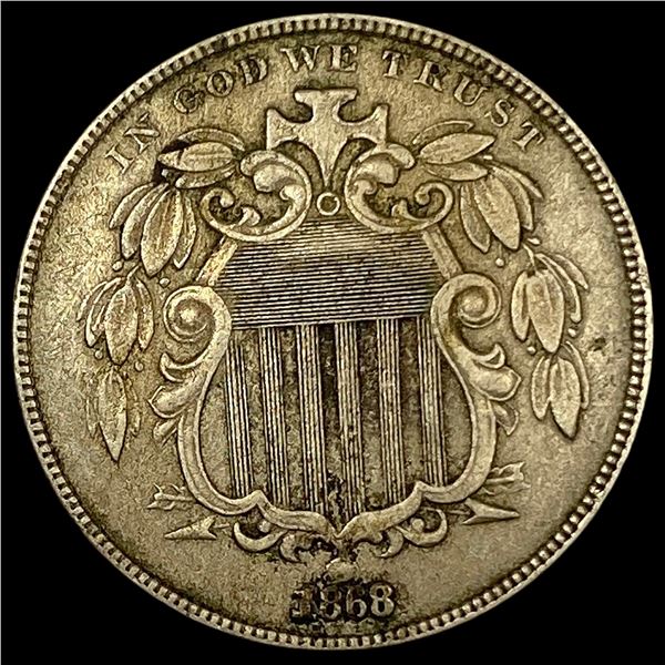 1868 Shield Nickel NEARLY UNCIRCULATED