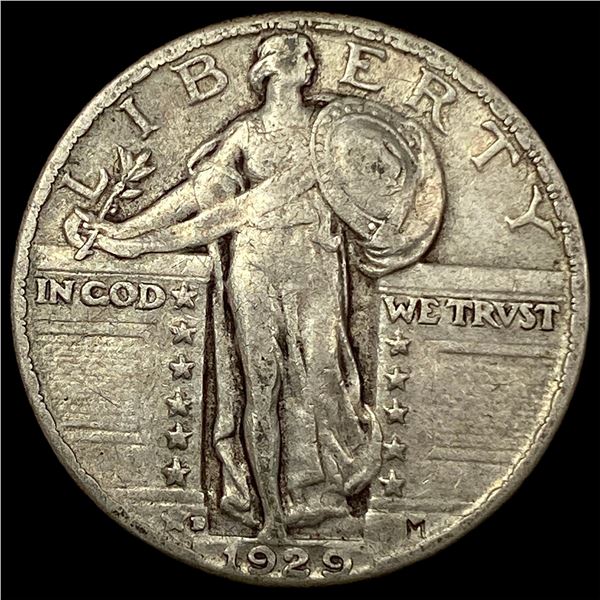 1929-S Silver Standing Liberty Quarter NEARLY UNCIRCULATED