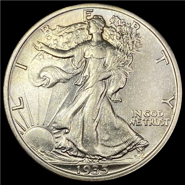 1935 Silver Walking Liberty Half Dollar CHOICE AU