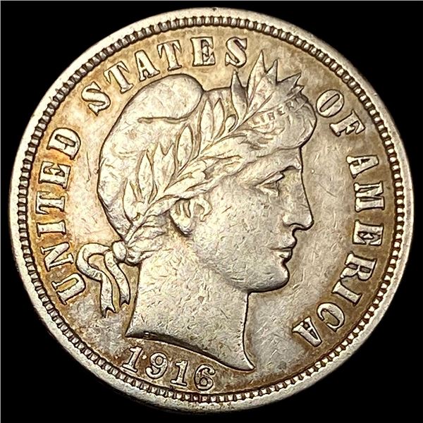 1916 Barber Dime NEARLY UNCIRCULATED