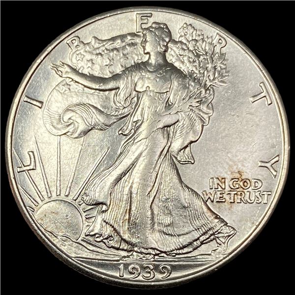 1939-D Silver Walking Liberty Half Dollar CLOSELY UNCIRCULATED