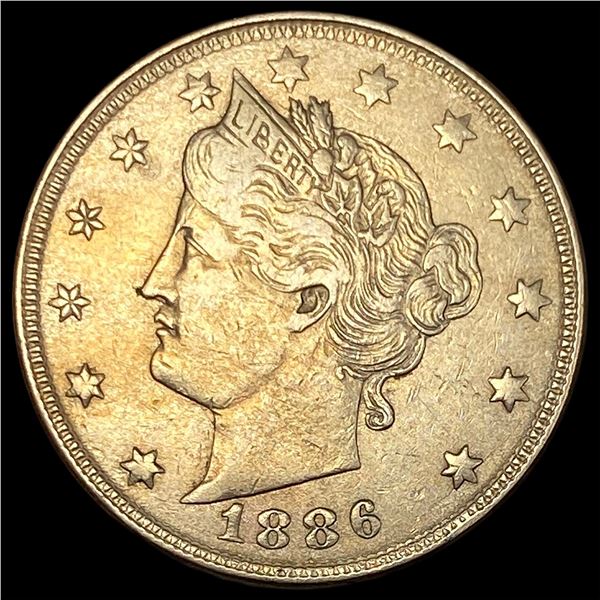 1886 Liberty Head Nickel NEARLY UNCIRCULATED