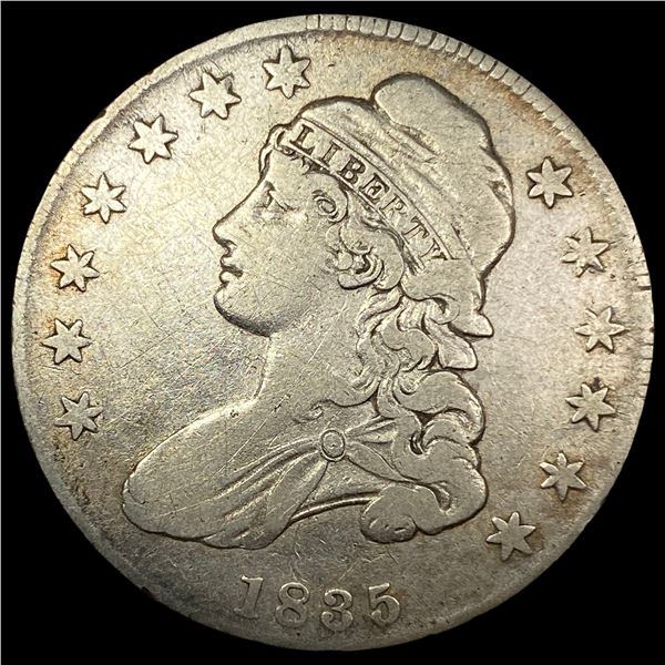 1835 Capped Bust Half Dollar LIGHTLY CIRCULATED