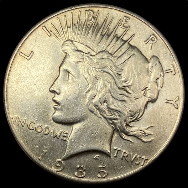 1935 Silver Peace Dollar CLOSELY UNCIRCULATED