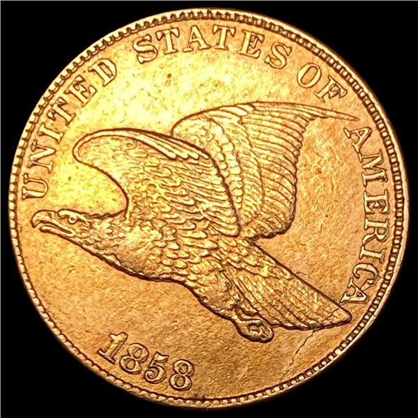 1858 Copper-Nickel Flying Eagle Cent CHOICE AU