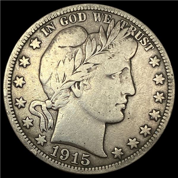 1915-S Silver Barber Half Dollar NICELY CIRCULATED